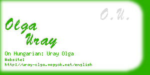 olga uray business card